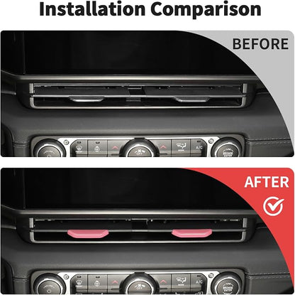 JWWY for Jeep JL Vent Air Outlet Adjustment Cover Trim Compatible with 2024-2025 Jeep Wrangler JL JLU Jeep Gladiator JT Interior Accessories 2pcs Pink