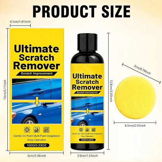 Ultimate Scratch Remover, Plastic Polish Scratchs Removers, Car Scratchs Repair Paste Deep Scratch, Quick Repair Scratches and Restore Shine for All Paint Colors Polishing Kit (100g/3.53oz, 2Set)