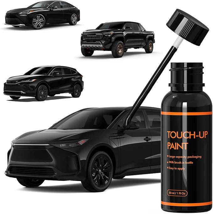 202 Black Touch Up Paint for Toyota, DIY Car Paint Scratch Repair Kit, Automotive Paints, Quick & Easy Fix Scratch Repair for RAV4/Camry/Highlander/Corolla/Tacoma/Prius/Tundra/4Runner