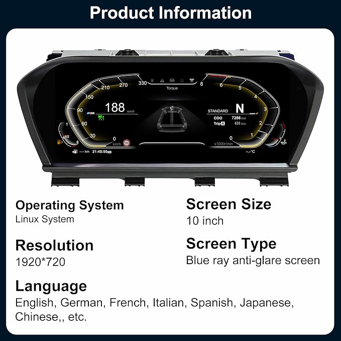 Speedometer Instrument for BMW BMW F20 F52 2013-2024, Linux System Original Car Information Display Digital Cluster Dashboard Screen