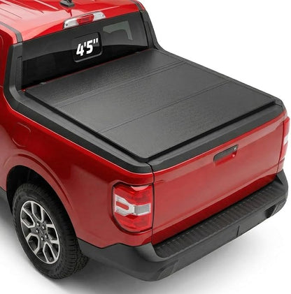BDFHYK Tri-Fold Truck Bed Tonneau Cover for Ford Maverick 2022-2026 4.5 FT (54.4") Bed Heavy-Duty Truck Bed Protection Durable Aluminum Panels Hard Folding Tonneau Cover, Waterproof for Truck Camping