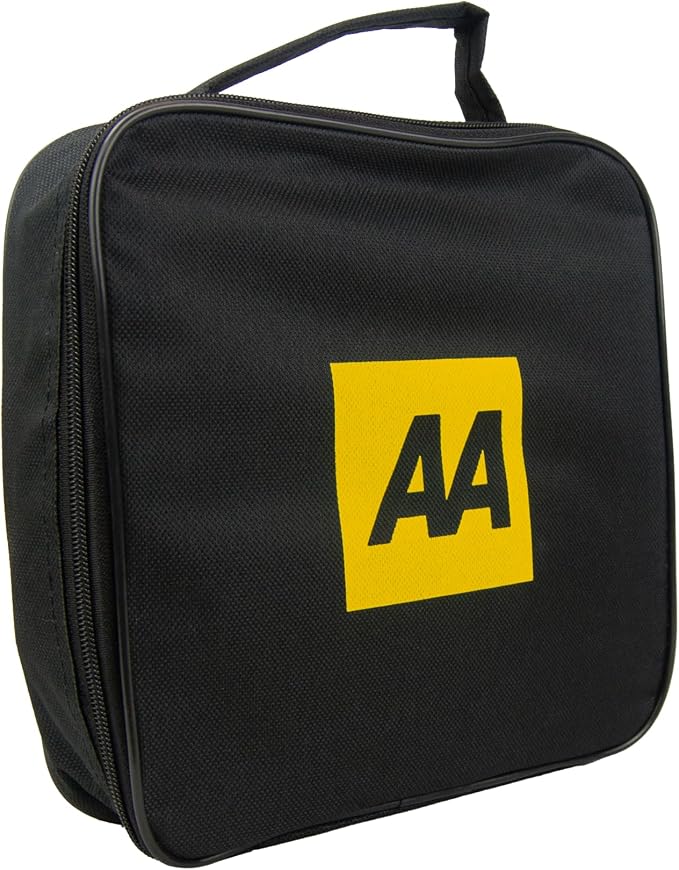 AA Winter Car Kit AA3386 - Folding Snow Shovel, LED/COB Torch, Foil Blanket, Hi-Vis Vest - Zipped Storage Bag – Suitable for Any Vehicle or Home, Black