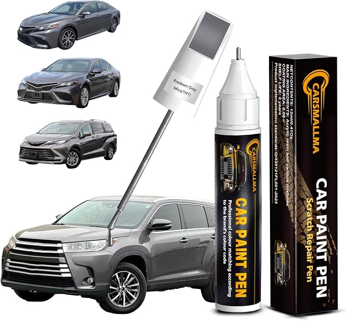 Car Touch Up Paint(1H1 Predawn Grey Mica) for Toyota, Color Accurate Car Scratch Repair Remover Pen,Automotive Paint Quick & Easy to fix vehicle Chips and Nicks Scuff