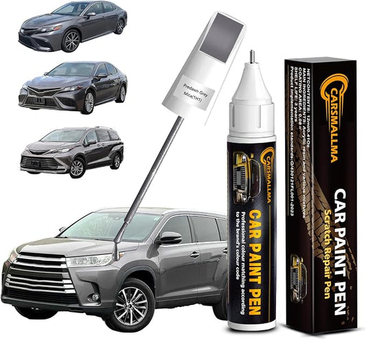 Car Touch Up Paint(1H1 Predawn Grey Mica) for Toyota, Color Accurate Car Scratch Repair Remover Pen,Automotive Paint Quick & Easy to fix vehicle Chips and Nicks Scuff