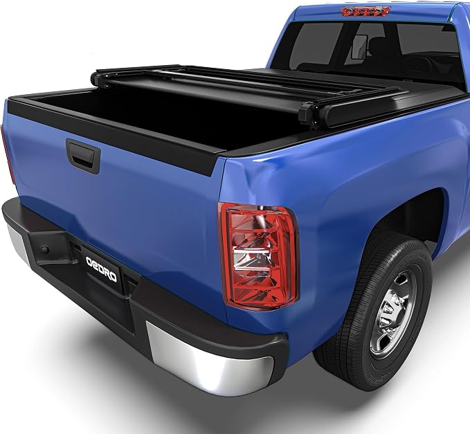 OEDRO Upgraded Soft Tri-fold Truck Bed Tonneau Cover Fits for Chevy Silverado 1500 & GMC Sierra 1500 2007-2013 with 5.8 Feet Bed