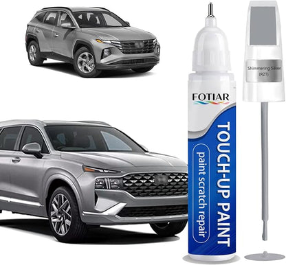Shimmering Silver(R2T) Touch up Paint for Hyundai-Exact Match Scratch Repair Kit 2-In-1 Premium Car Paint Pen for Chips & Nicks