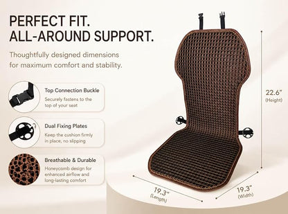 Summer 3D Air Big Mesh Car Seat Cushion Pad,Universal Fit Cooling Breathable and Vent Mesh Car Seat Cushions Cover for Truck SUV Pikup Sedan Accessories 1PCS (Brown)