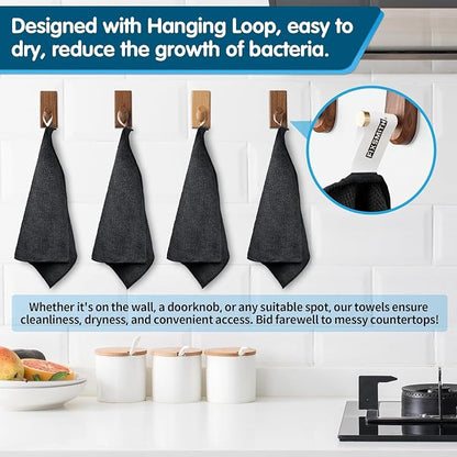 FIXSMITH Black Microfiber Cleaning Cloth -Pack of 24, Highly Absorbent Cleaning Rags, 16"X12" All Purpose Cleaning Towels for Housekeeping, Kitchen, Car, Lint Free and Reusable Microfiber Towels