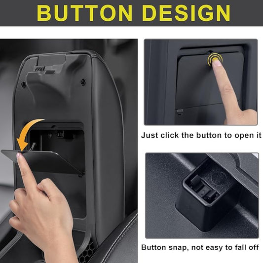 PIMCAR Center Console Hidden Organizer for 2026 2025 2024 2023 Honda Accord LX EX Sport EX-L Sport-L Touring Hybrid Armrest Box Secret Compartment One-Touch Hidden Storage Accessories