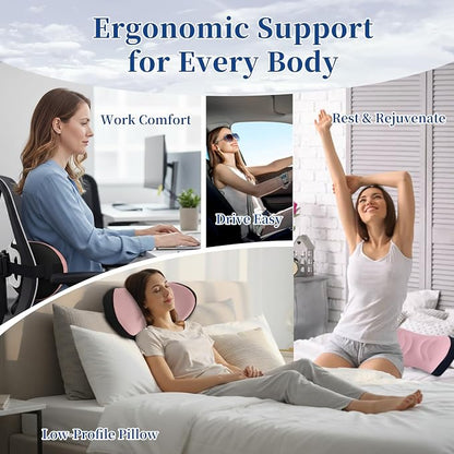 Lumbar Support Pillow for Office Chair - Lumbar Pillow for Car, Memory Foam Ergonomic Lumbar Support Pillow for Car Back Support for Office Chair Back Support Cushion