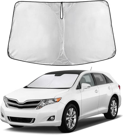 EcoNour Windshield Sunshade Compatible for Toyota Venza 2009-2013 2014 2015, Sun Visor for Front Windshield & Window Sun Shade Cover, UV Heat Blocker & Protector, Car Accessories