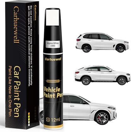 Alpine White(300) Touch Up Paint Compatible with BMW, Exact Match Car Paint Pen Automotive Scratch Repair Remover Kit Quick & Easy Solution for Vehile Chips and Nicks