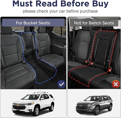 for Chevy Traverse 2018-2023 Floor Mats & Cargo Liner ONLY for 7 Seats Bucket Seats, All Weather TPE Rubber Mats for Chevy/for Chevrolet Traverse Accessories (Fit 2024 Traverse Limited)