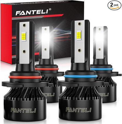 𝟫𝟢𝟢𝟧/𝟫𝟢𝟢𝟨 Bulbs Combo 6500K Cool White 34000LM 800% Brightness, 1:1 Size Plug and Play IP68 Waterproof Off Road Lights, Pack of 4