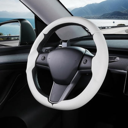 Steering Wheel Cover for Tesla Model 3(2017-2023) Model Y(2020-2024), Steering Wheel Accessories for Tesla Model 3/ Y