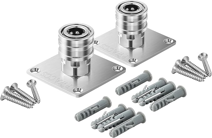 PWACCS Pressure Washer Foam Cannon Holder, 1/4" Quick Connect Automatic Foam Cannon Mount, Stainless Steel Pressure Washer Nozzle Tip Holder, Pressure Washer Accessories Storage Rack 2 Pack