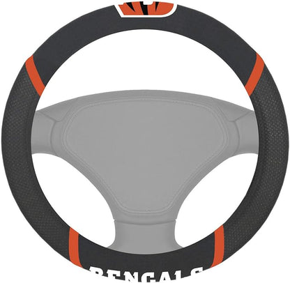 FANMATS NFL Unisex-Adult Embroidered Steering Wheel Cover