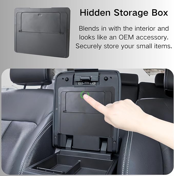 2PCS Centre Console Organizer Tray for Toyota 2024 2025 Tacoma(4th Gen) Accessories Armrest Storage Box and Hidden Storage Box Secret Compartment