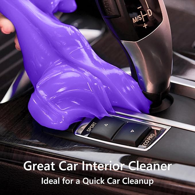 PULIDIKI Car Cleaning Gel Clean Putty, Universal Car Interior Cleaner Slime, Perfect Cleaning Kit Supplies, Auto Detailing Tools Accessories, Dust Remover Gifts for Men Women Purple (70g)