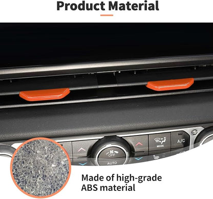 JWWY for Jeep JL Vent Air Outlet Adjustment Cover Trim Fit for 2024-2026 Jeep Wrangler JL JLU Gladiator JT 4xe Interior Accessories 2pcs Orange