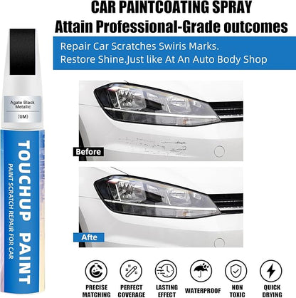 Agate Black Metallic(UM) Touch Up Paint Compatible with Ford 2-in-1 Car Scratch Repair Pen for Rock Chips, Door Scratches&Paint Nicks Exact Color Match Quick Dry DIY Fix for F-150 Explorer