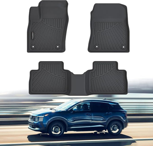 All Weather Car Floor Mats for 2025 2026 Nissan Kicks S/SV/SR, TPE Rubber Floor Liners Anti-Slip Full Set Automotive Mats for 2025 2026 Nissan Kicks Accessories