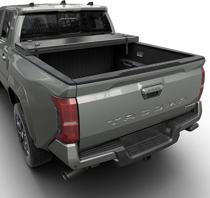 Tutel Hard Shell Folding Truck Bed Tonneau Cover|Fits 2016-2026 Toyota Tacoma w/OE Track System 5' 1" Bed (60.5") - TULH021