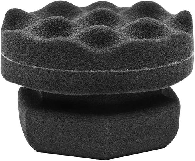 Tire Dressing Shine Applicator (4 Pack), Round Grip Deeper Tire Brush Dressing Applicator Pad Wave to Reach Trim Makes Detailing Tires Easier -, Washable, and Reusable