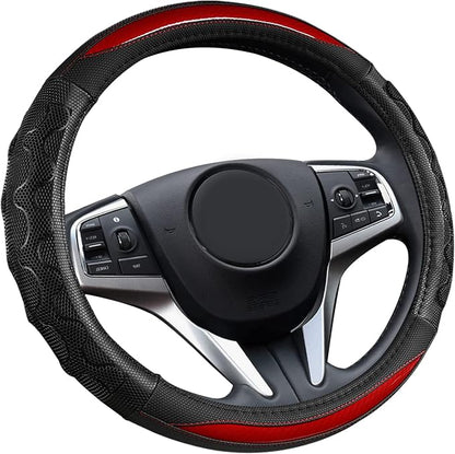 GIANT PANDA Steering Wheel Cover for Acura RDX and MDX, Car Steering Wheel Cover for Acura TLX and TL - Red