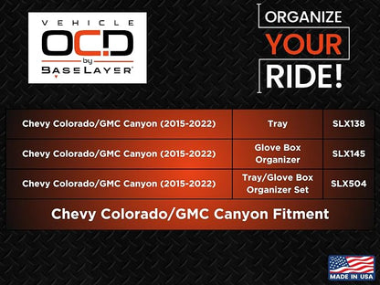 Vehicle OCD - Glove Box Organizer for Chevy Colorado/GMC Canyon (2015-2022) - Made in USA - SLX145