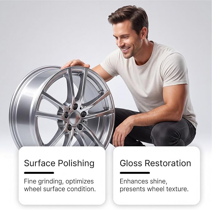 Tire Shine 100g Hub – Durable Gloss Polishing Balm Sponge, Dressing Paste Automotive, Truck Motorcycle SUV RV Sedan | Automotive Truck Motorcycle SUV RV Sedan Home Garage Workshop