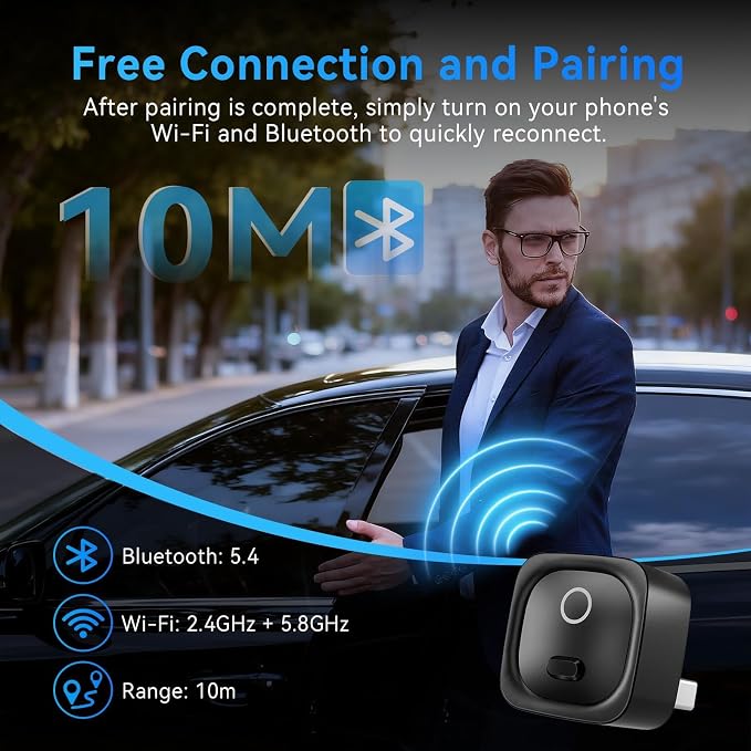 Wireless Carplay Adapter for ROX 01 2023 2024 2025, Effortlessly Convert Wired to Wireless CarPlay, Auto Adapter Car Play Dongle Accessories