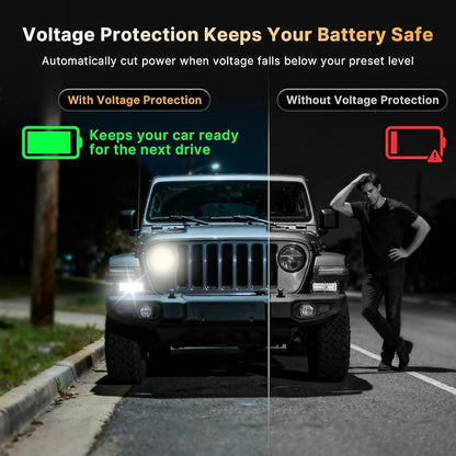 LED Pod Lights Flood Beam, Smart App Controlled Off Road Driving Lights Supports CarPlay/Android Auto, IP67 Waterproof 6000K White Lamps for Trucks, ATV, UTV, SUV, Boat (7 Inch)