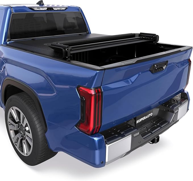 KUIPERAUTO 6FT Quad Soft Truck Bed Tonneau Cover Compatible for 2024 2025 Toyota Tacoma (Excludes Trail Special Edition Storage Boxes)