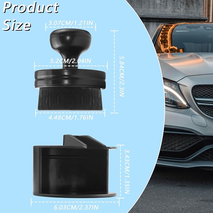 Car Tire Shine Applicator Brush, Auto Tire Detail Brushs, Portable Car Tire Brush with Seal Cover Design, High Density Soft Shine Applicator Brushs, for Auto Detailing Cleaning