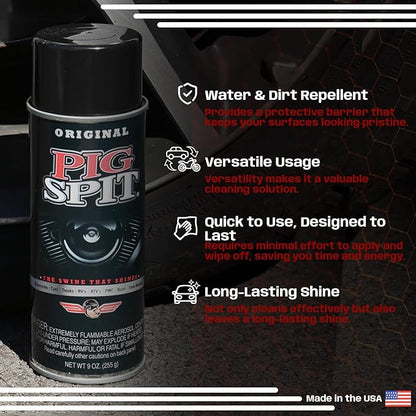 Original | Shine for Engines, Trim, Tires & Vinyl | Restores Faded Black Plastic | 9 oz. | 2-Pack