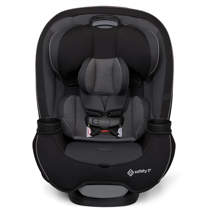 Safety 1st Grow and Go All-in-One Convertible Car Seat, Rear Facing, 5-40 lbs, Forward Facing (30–65 lbs), High Back Booster Seat 40-100 pounds, Black Phantom