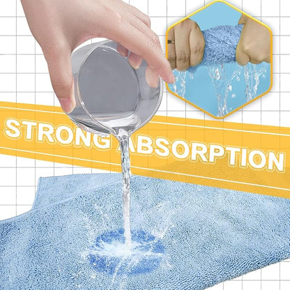 Car Wash Drying Towels, 450gsm Ultra-Thick Absorbent Lint-Free Extra Soft Microfiber Rags for Car Detailing, Interior & Exterior Cleaning Cloths, 16in x 16in - Microfiber, Blue, 6 Packs