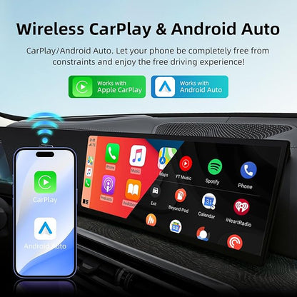 [8G+128G] Carplay Ai Box for BMW/Porsche/Other Cars,Fast Car Video Box Android 13 System Adapter Magic Portable Head Unit,Support Voice Assistant/SIM&TF Card/Online Netflix/YouTube/Disney+/Hulu/GPS/