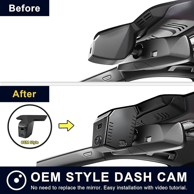 Mangoal Front 4K & Rear 1080p Dash Cam for BMW 3-Series Gen7 G20 G21 G28 2020-2026 Select 2019 M3 G80 G81(Model B), OEM Style, 2160P UHD Video, WiFi & APP, GPS, 128GB Card