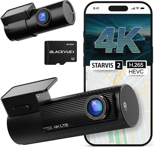 BlackVue DR970X LTE Plus II, 4K Dash Cam Front and Rear with 4G LTE, HDR, STARVIS 2, Free 64GB Micro SD Card & Hardwire Cable Included, Dash Camera for Cars, 24H Parking Mode, Wi-Fi, GPS, App Control