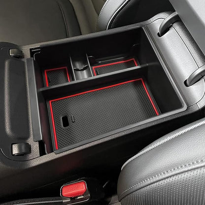 HGWEI Center Console Organizer Compatible with 2022-2024 Hyundai Tucson & Santa Cruz 2022-2025 Interior Accessories Armrest Storage Box Insert Tray (Not for 2025 Limited/Hybrid/Plug-in Hybrid) Red