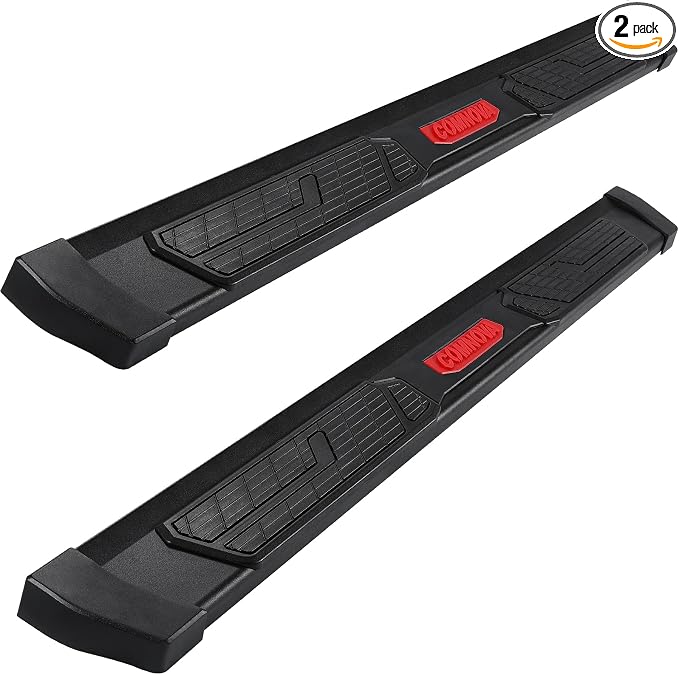COMNOVA 6 Inch Running Boards Compatible with 2007-2018 Chevy Silverado/GMC Sierra 1500 Extended/Double Cab, 2007-2019 Silverado/Sierra 2500HD 3500HD. Side Step Step Bars Made with Carbon Steel.