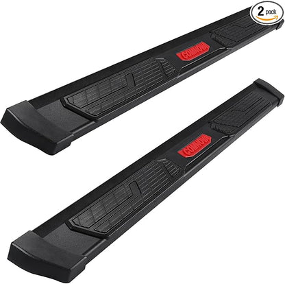 COMNOVA 6 Inch Running Boards Compatible with 2007-2018 Chevy Silverado/GMC Sierra 1500 Extended/Double Cab, 2007-2019 Silverado/Sierra 2500HD 3500HD. Side Step Step Bars Made with Carbon Steel.