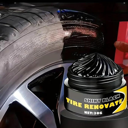 Tire Wax - Auto Wheel Gloss Repair | Car Tyre Refurbish Wax | for Mechanics Drivers Detailers Groomers Modifiers Racers Truckes SUVs RVs Garage Sedans Shops