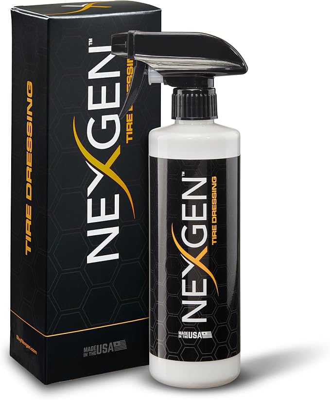 Nexgen Tire Dressing (16oz) - Long-Lasting Tire Shine & UV Protection - Repels Dust & Debris - On-the-Go Car Detailing - Car Cleaning Supplies - For Tires, Dashboards, & Trim