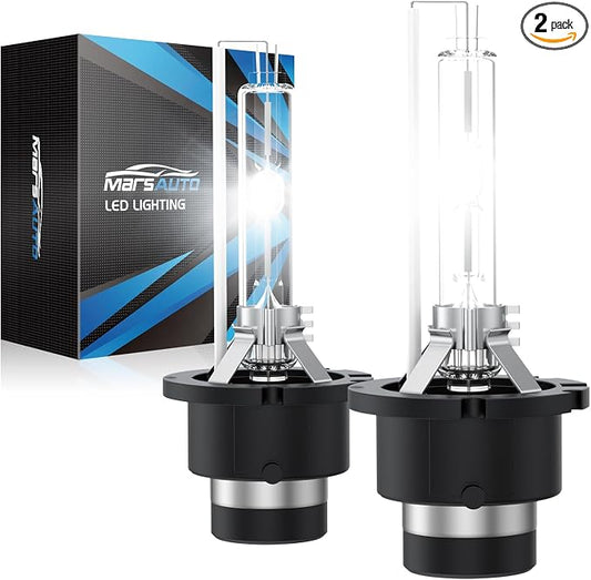 Marsauto D2S D2R HID Bulbs, 85122 66240 66040 66240 HID Xenon Bulbs, 35W D2S 6000K Cold White, Up to 350% Brightness, Pack of 2