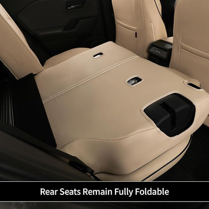EKR Rav4 Seat Covers Custom Fit for Toyota Rav4 (Hybrid) Woodland/Limited 2026, Leather Car Seat Cover Full Set for SUV,Faux Leather(Beige)