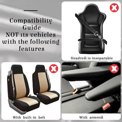 BBTO 43 Pcs Butterfly Car Seat Full Set Butterfly Car Accessories for Women 5 Front Rear Seat Covers Wrist Strap 2 Pcs Cup Mat Armrest Pad 2 Belt Xmas Cover Accessories for SUV(Green, Black)