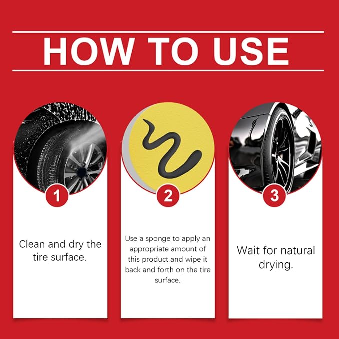 Tire Gloss Protection Agent, Wheel Shine Tire Polishing Paste, Tire Coating Paste for Cars Trucks Motorcycles RVs & More (1pcs)